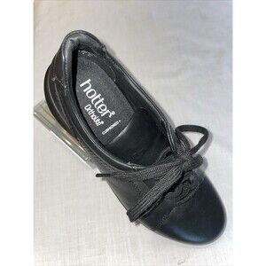 Hotter Women’s Casual Shoes Size 9 M Black Leather Oxfords Walking Outdoors